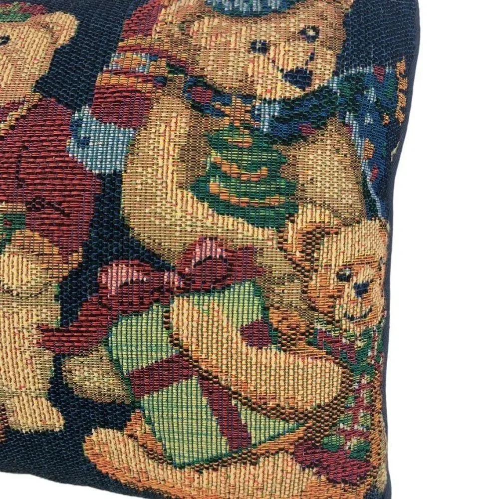 Teddy Bear Christmas Tapestry‎ Pillow 16